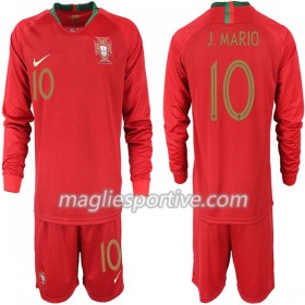 Completo Calcio Portogallo J. MARIO 10 Bambino Divisa Prima Mondiali 2018 ML